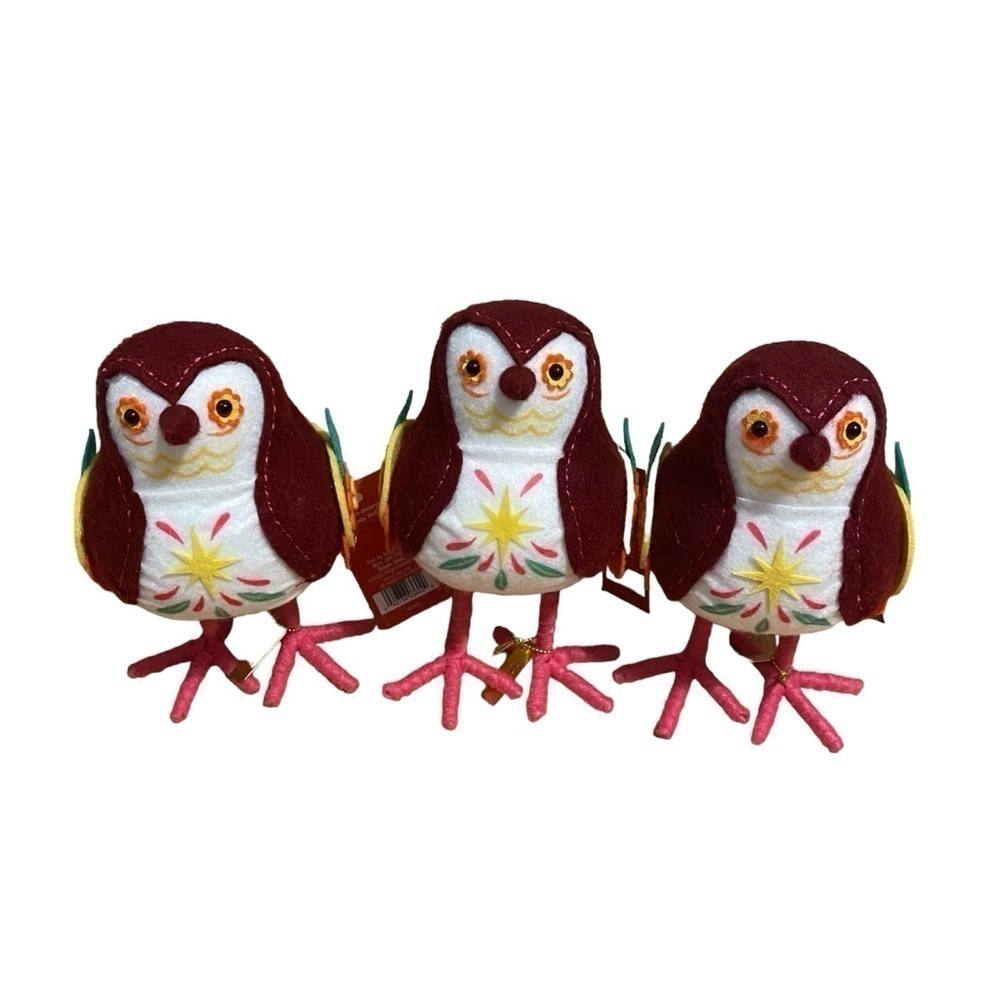 Featherly Friends Day of the Dead 2023 Bird Bundle Lot of 3 Home Decor Halloween